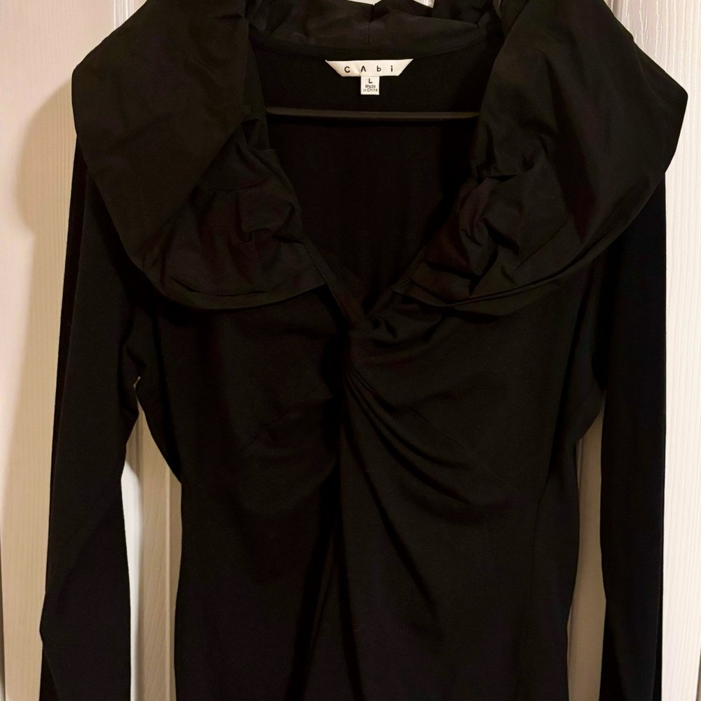 CAbi Black Long Sleeve Blouse